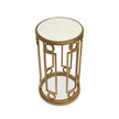 Magnussen Home Lorena Burnished Brass Round Accent Table