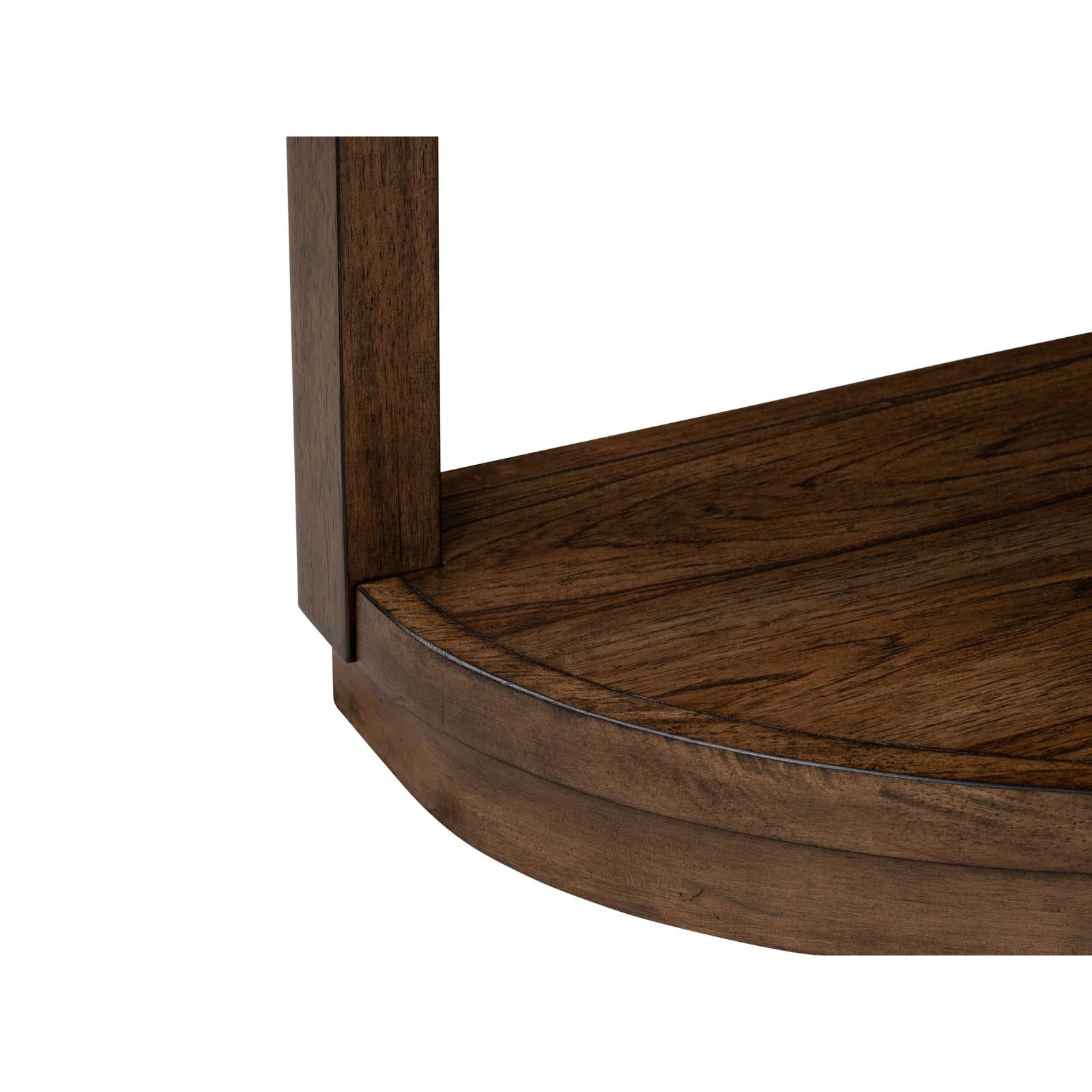 Magnussen Home Connolly Brown Demilune Sofa Table
