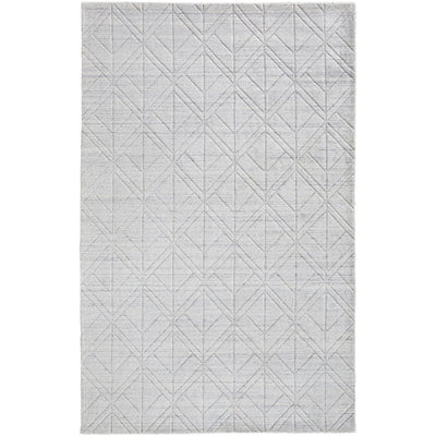 Feizy Redford 8847F Transitional Solid in White/Silver