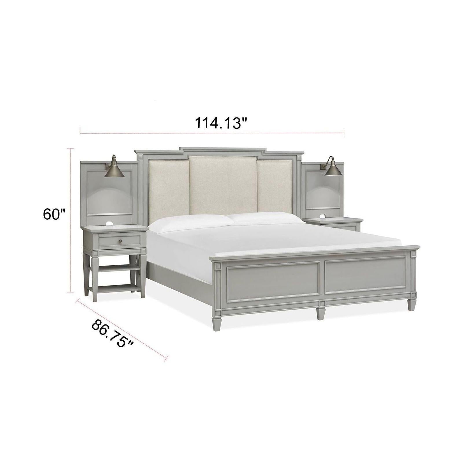Magnussen Home Glenbrook Pebble Upholstered Wall Bed