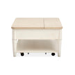 Salt Life Home Echo Isles Sea Pearl and Driftwood Lift Top Storage Cocktail Table with Casters