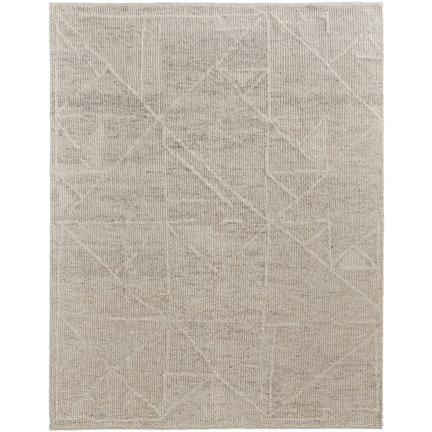 Feizy Alford 6921F Modern Solid in Ivory/Tan