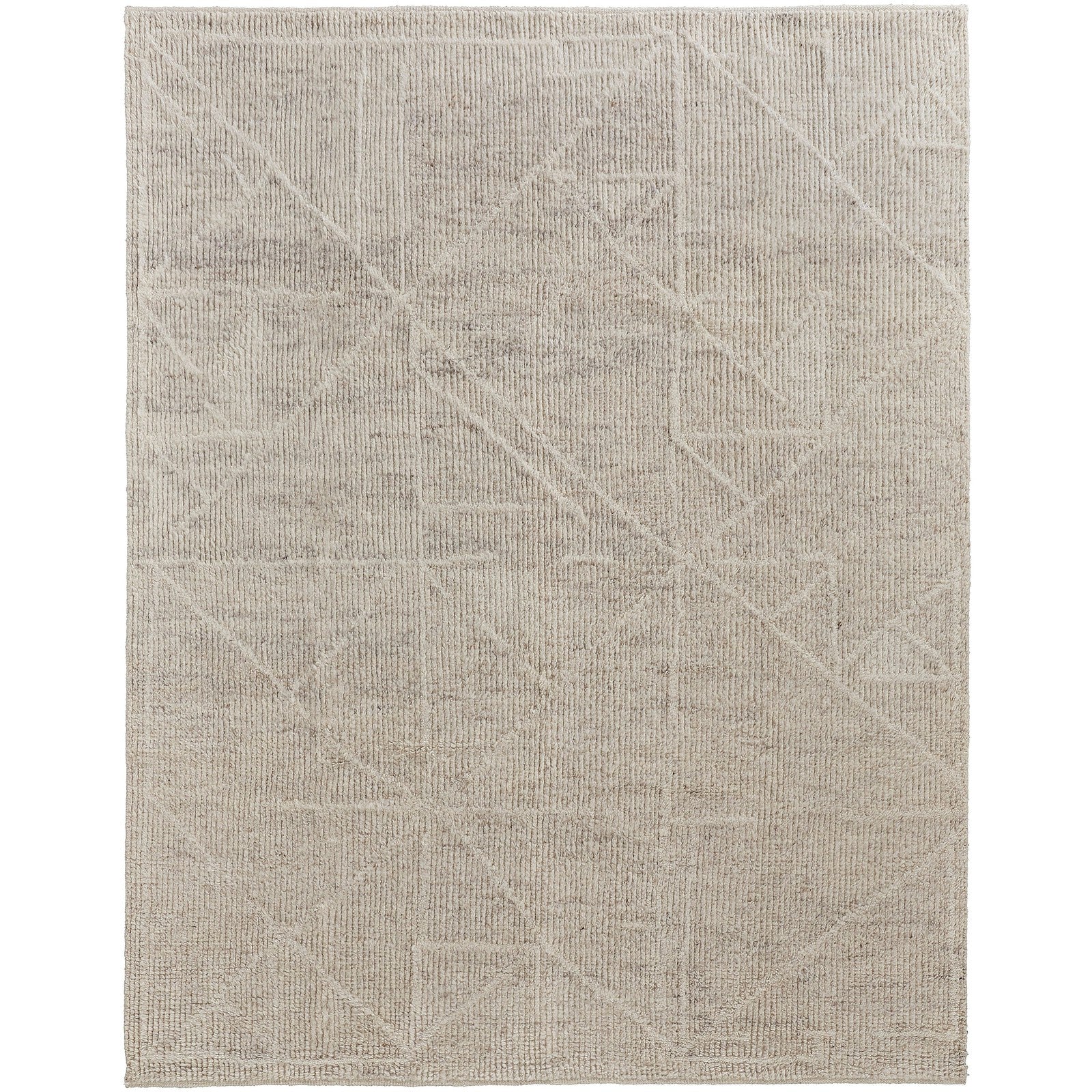 Feizy Alford 6921F Modern Solid in Ivory/Tan