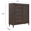 Pulaski Furniture Asher Park Piano Brown 6 Drawer Master Chest