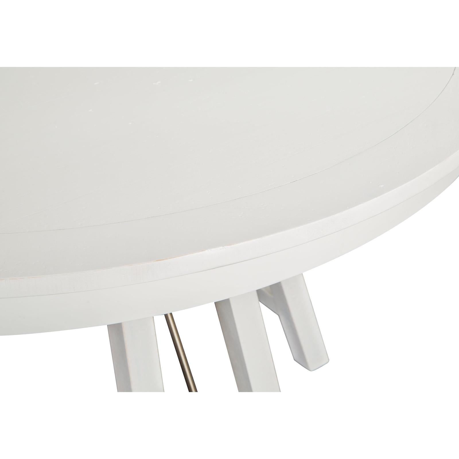 Magnussen Home Heron Cove Chalk White And Dovetail Grey Round Dining Table