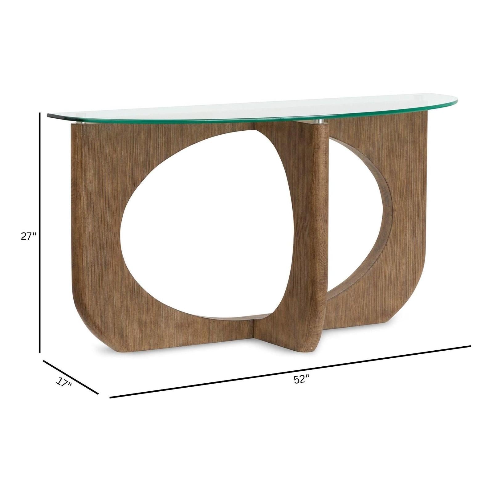 Magnussen Home Lainey Almond Demilune Sofa Table