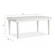 Magnussen Home Willowbrook Egg Shell White Extendable Rectangular Dining Table