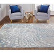 Feizy Azure 3403F Modern Abstract Rug in Blue/Silver/Gray