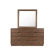 Magnussen Home Selena Brown Double Drawer Dresser With Landscape Mirror