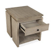 Magnussen Home Conrad Stone Harbor Grey Rectangular End Table