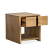 Magnussen Home Ripley Rustic Caramel And Dark Bronze Rectangular End Table
