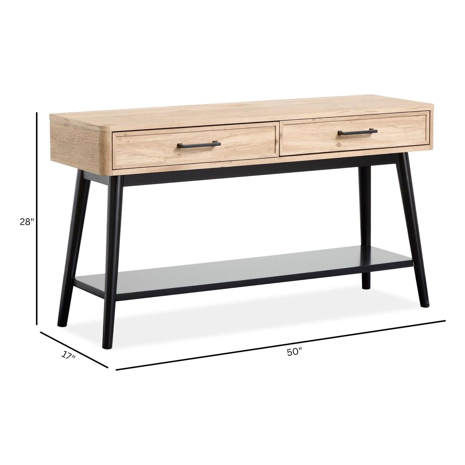 Magnussen Home Fletcher Driftwood Rectangular Sofa Table