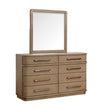 Magnussen Home Thorne Amber Brown Double Drawer Dresser With Portrait Mirror