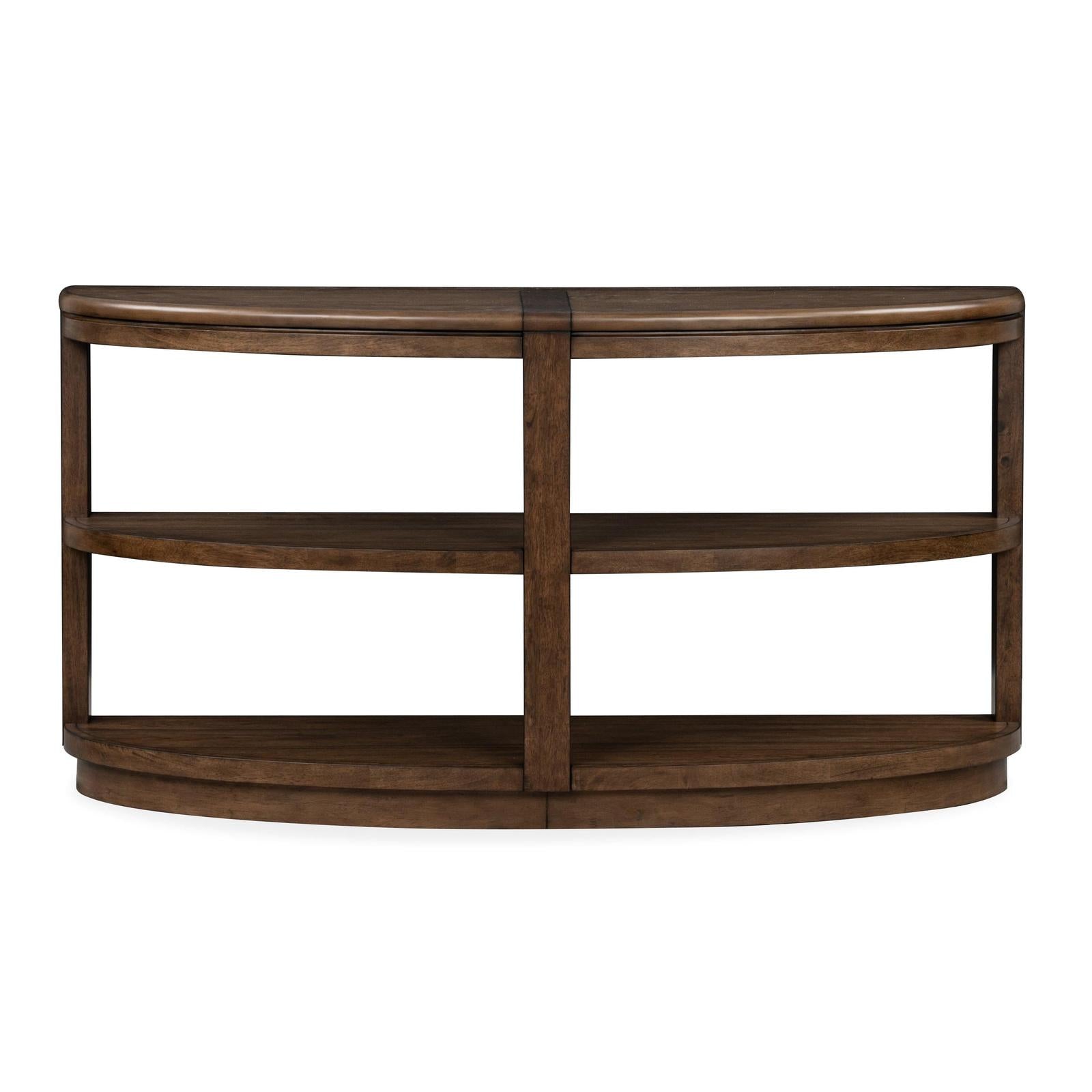 Magnussen Home Connolly Brown Demilune Sofa Table