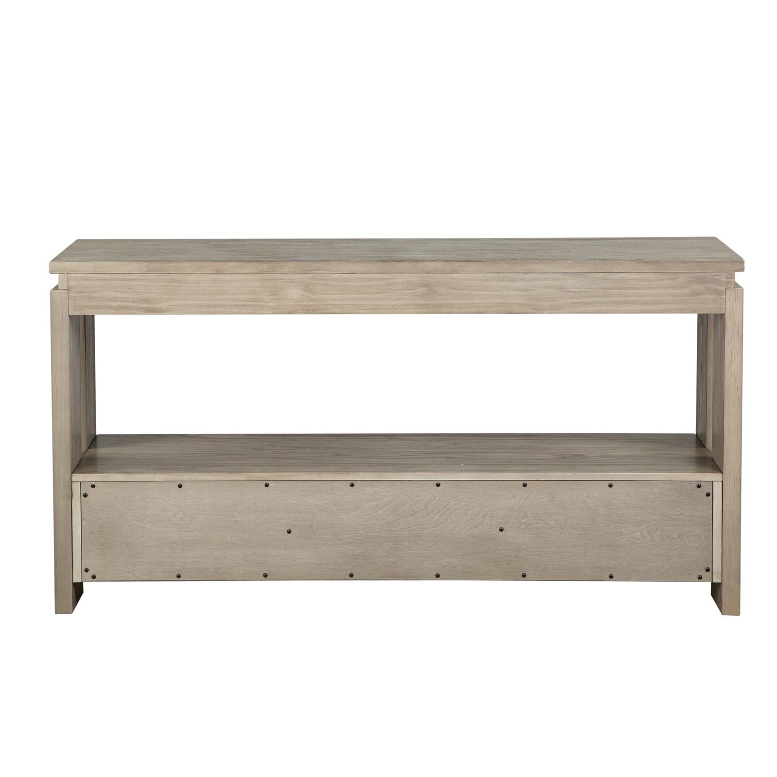 Magnussen Home Conrad Stone Harbor Grey Rectangular Sofa Table