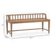 Magnussen Home Lindon Belgian Wheat Low Back Arm Bench
