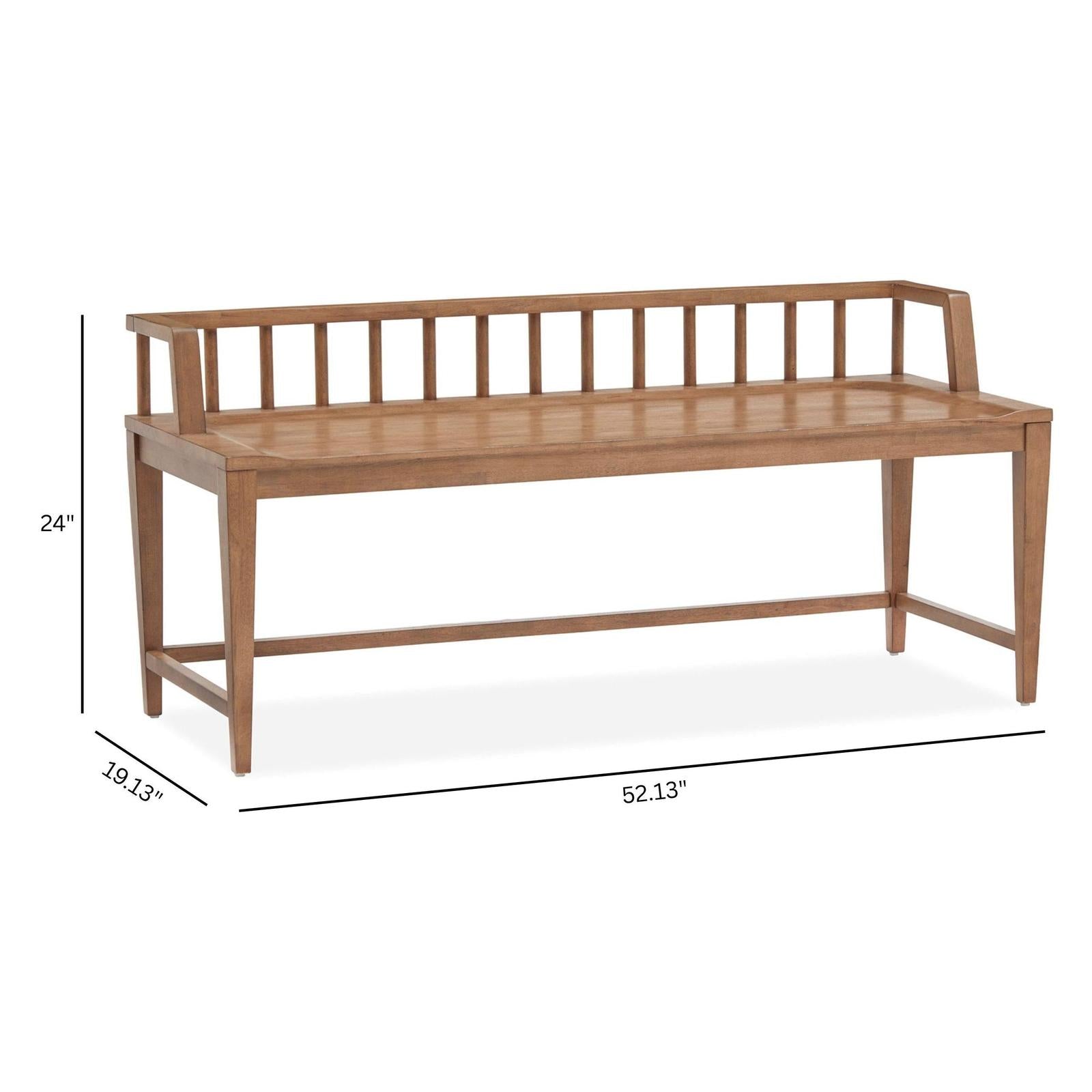 Magnussen Home Lindon Belgian Wheat Low Back Arm Bench