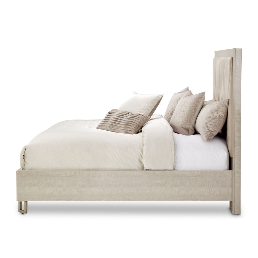 Michael Amini Marin Panel Bed - Greige