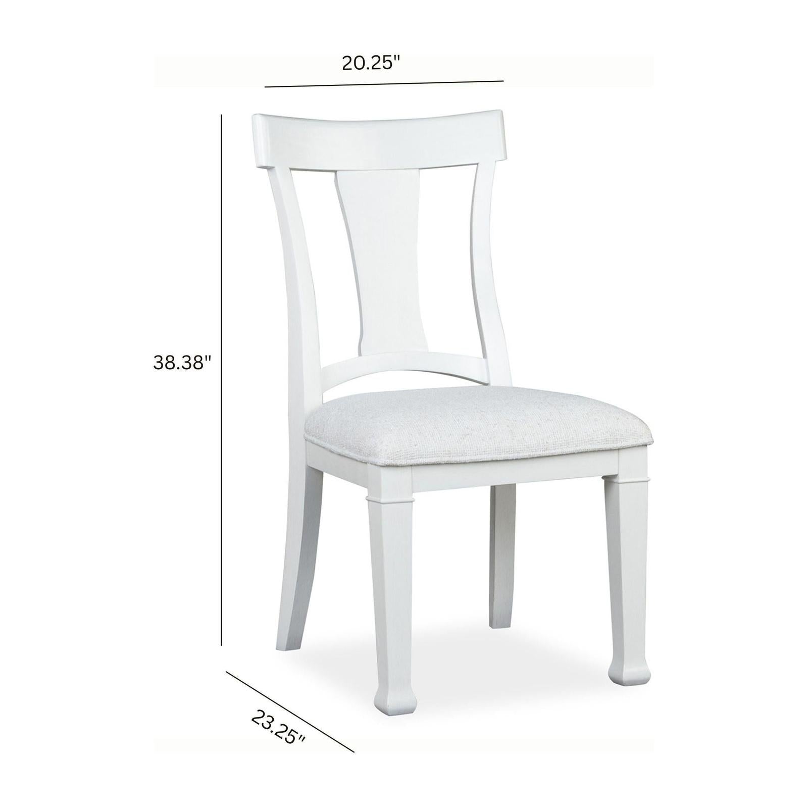 Magnussen Home Kingston Whisper White & Cerused Nutmeg Upholstered Side Chair Set of 2