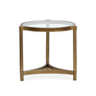 Magnussen Home Cassidy Aged Brass & Volakas Classic Round End Table
