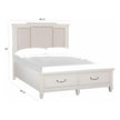 Magnussen Home Willowbrook Egg Shell White Bed