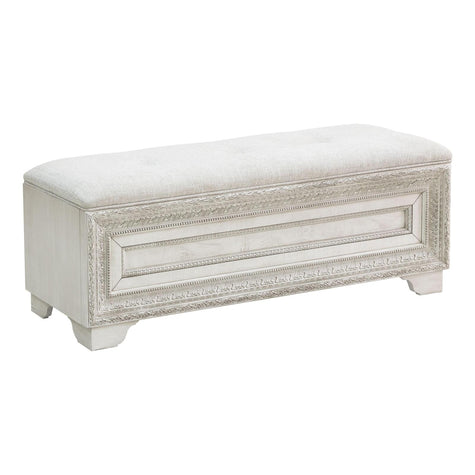 Pulaski Furniture Camila Creamy White Storage Bed Bench