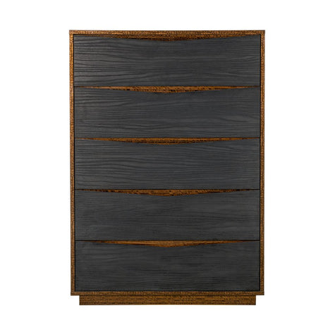 Michael Amini Kayner 5-Drawer Chest - Charcoal