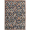 Feizy Kaia 39HRF Transitional Floral & Botanical in Blue/Orange/Ivory