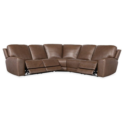 Hooker Furniture Torres 5 Piece Sectional - Brown - 3 Recliner