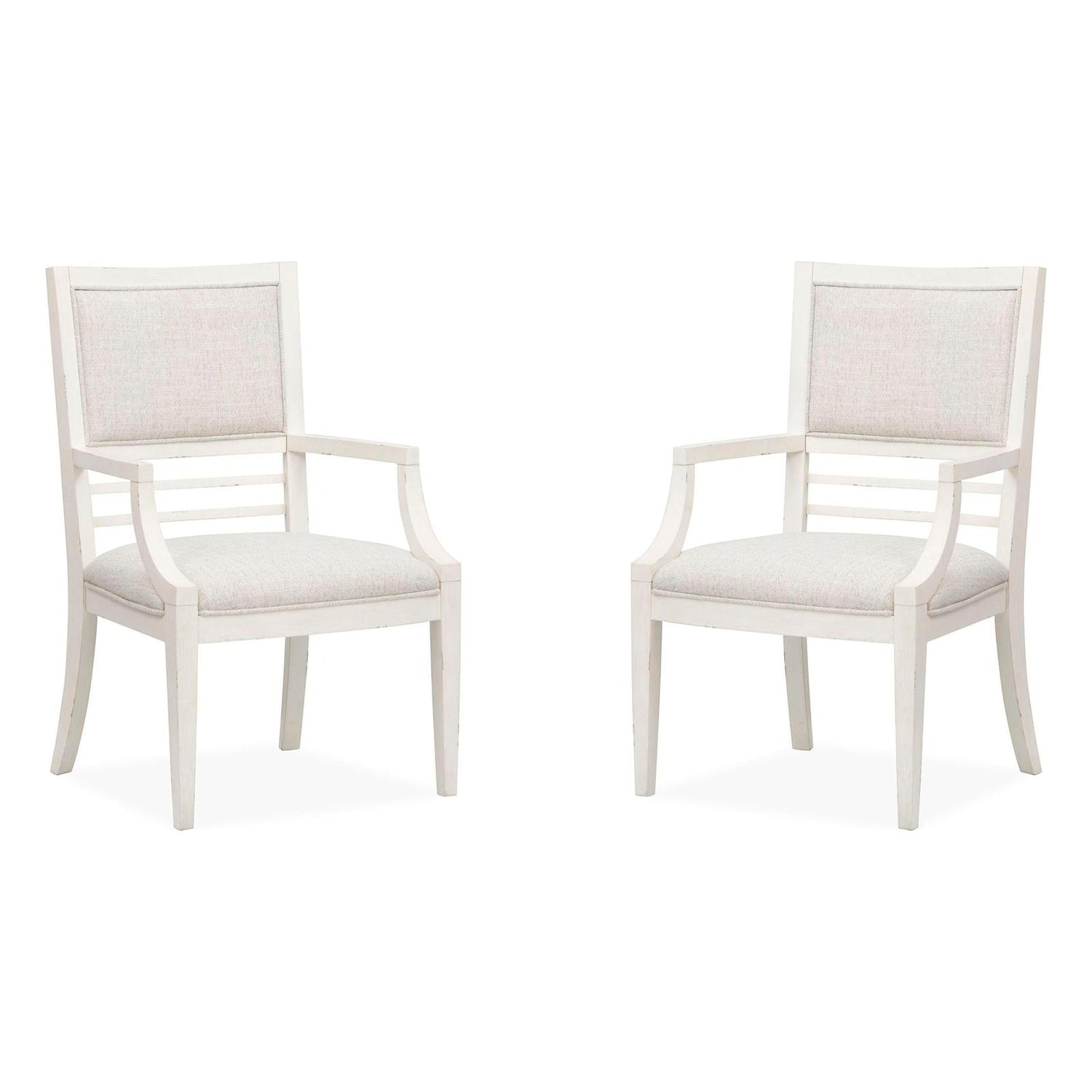 Salt Life Home Echo Isles Sea Pearl and Driftwood Upholstered Arm Chair Two Pack