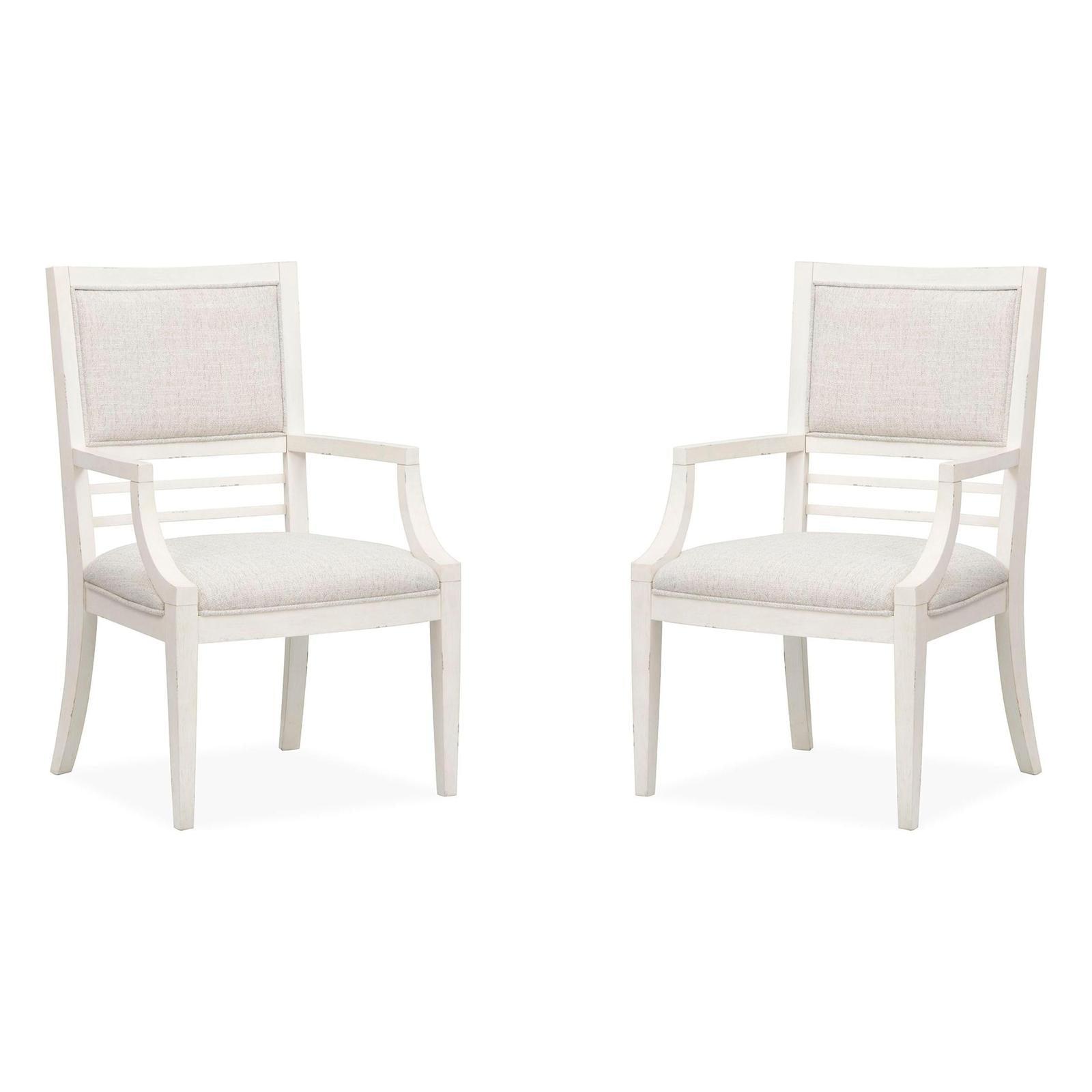 Salt Life Home Echo Isles Sea Pearl and Driftwood Upholstered Arm Chair Two Pack