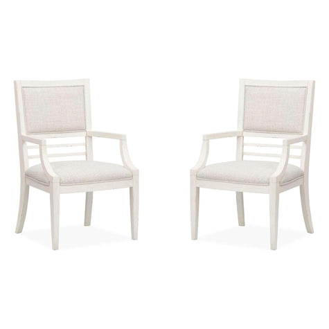 Salt Life Home Echo Isles Sea Pearl and Driftwood Upholstered Arm Chair Two Pack