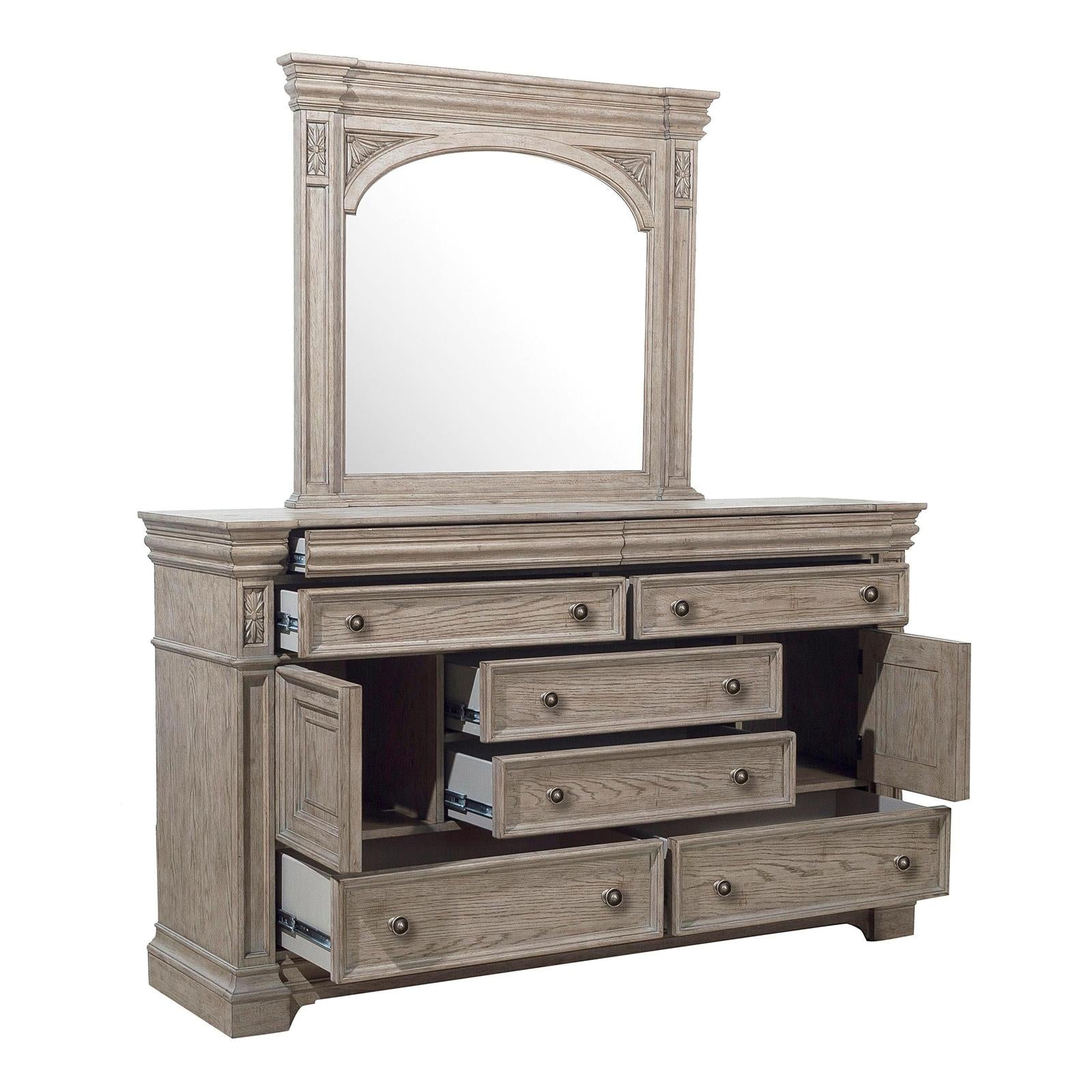 Pulaski Furniture Kingsbury French Gray 8 Drawer Dresser
