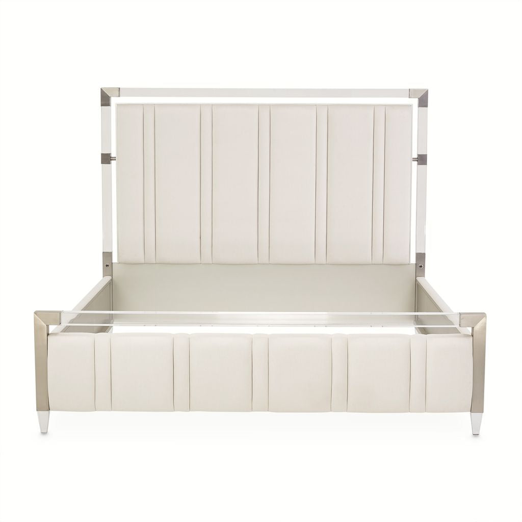 Michael Amini Penthouse Short Panel Bed - Ash Gray