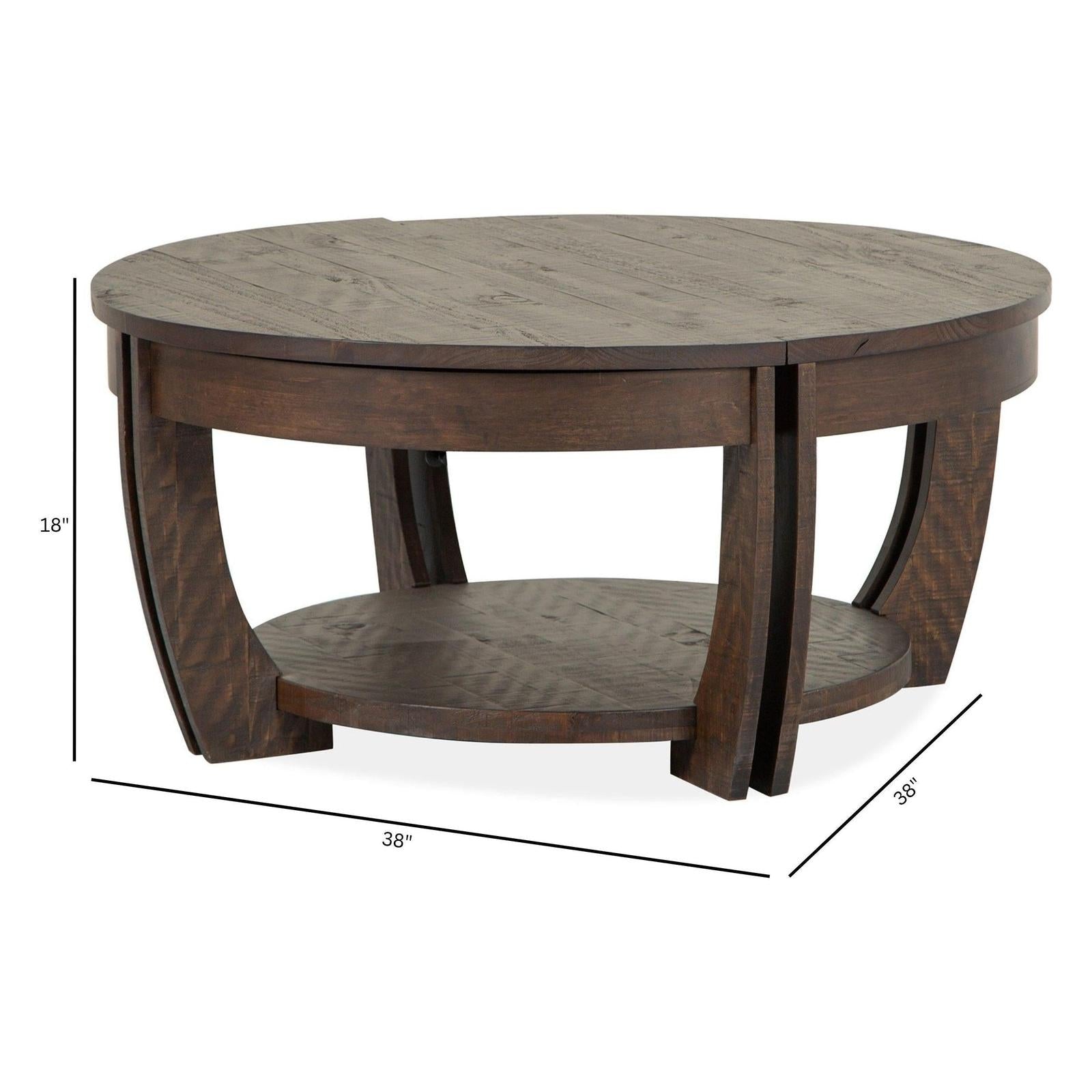 Magnussen Home Lyndale Nutmeg Lift Top Storage Cocktail Table With Casters