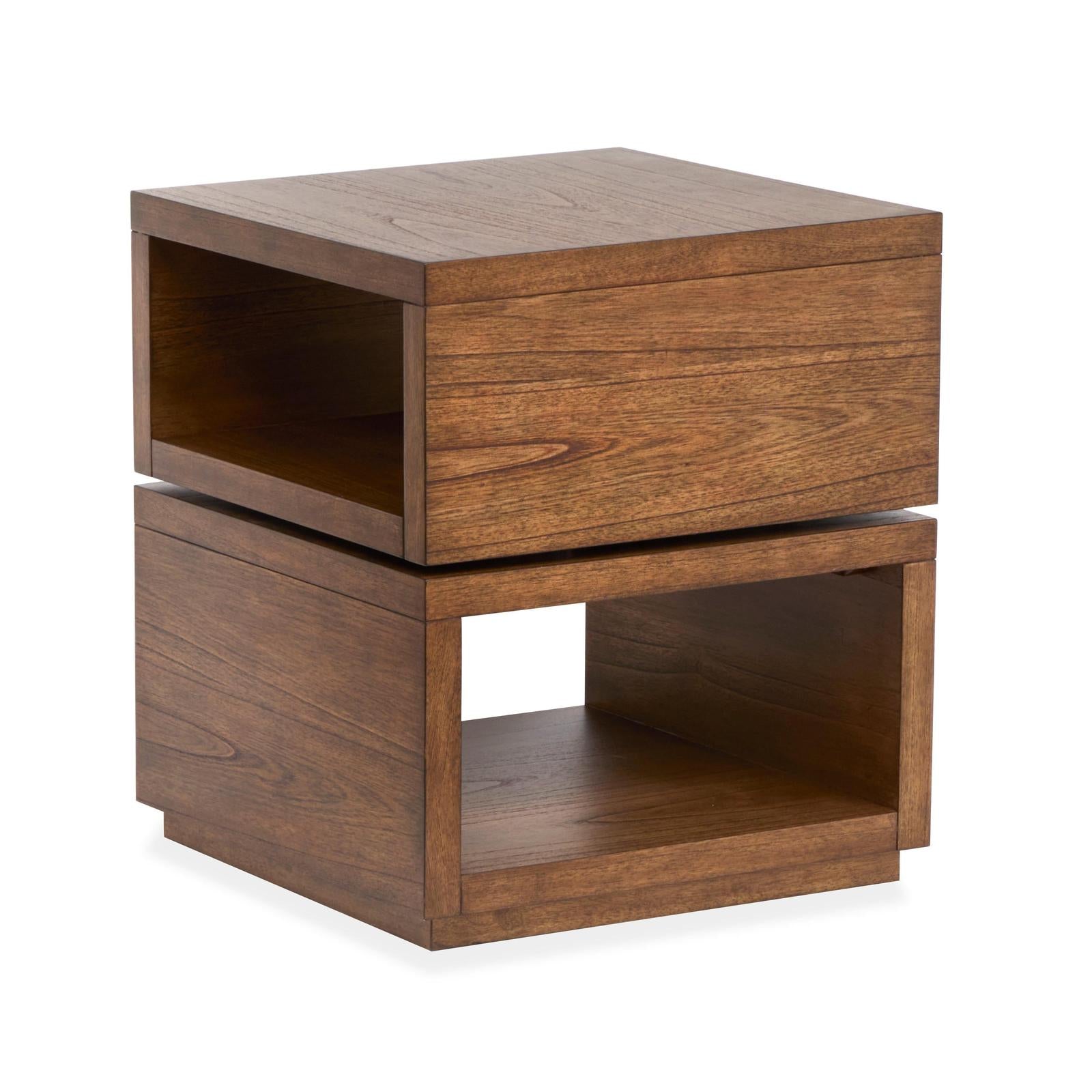 Magnussen Home Newton Cinnamon Square End Table
