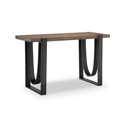 Magnussen Home Bowden Rustic Honey And Distressed Iron Rectangular Sofa Table