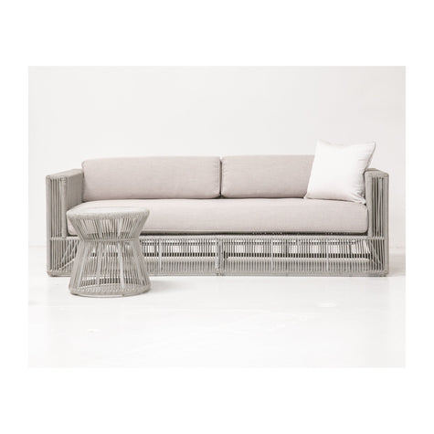 Sunset West Miami End Table with Honed Carrara Marble Top