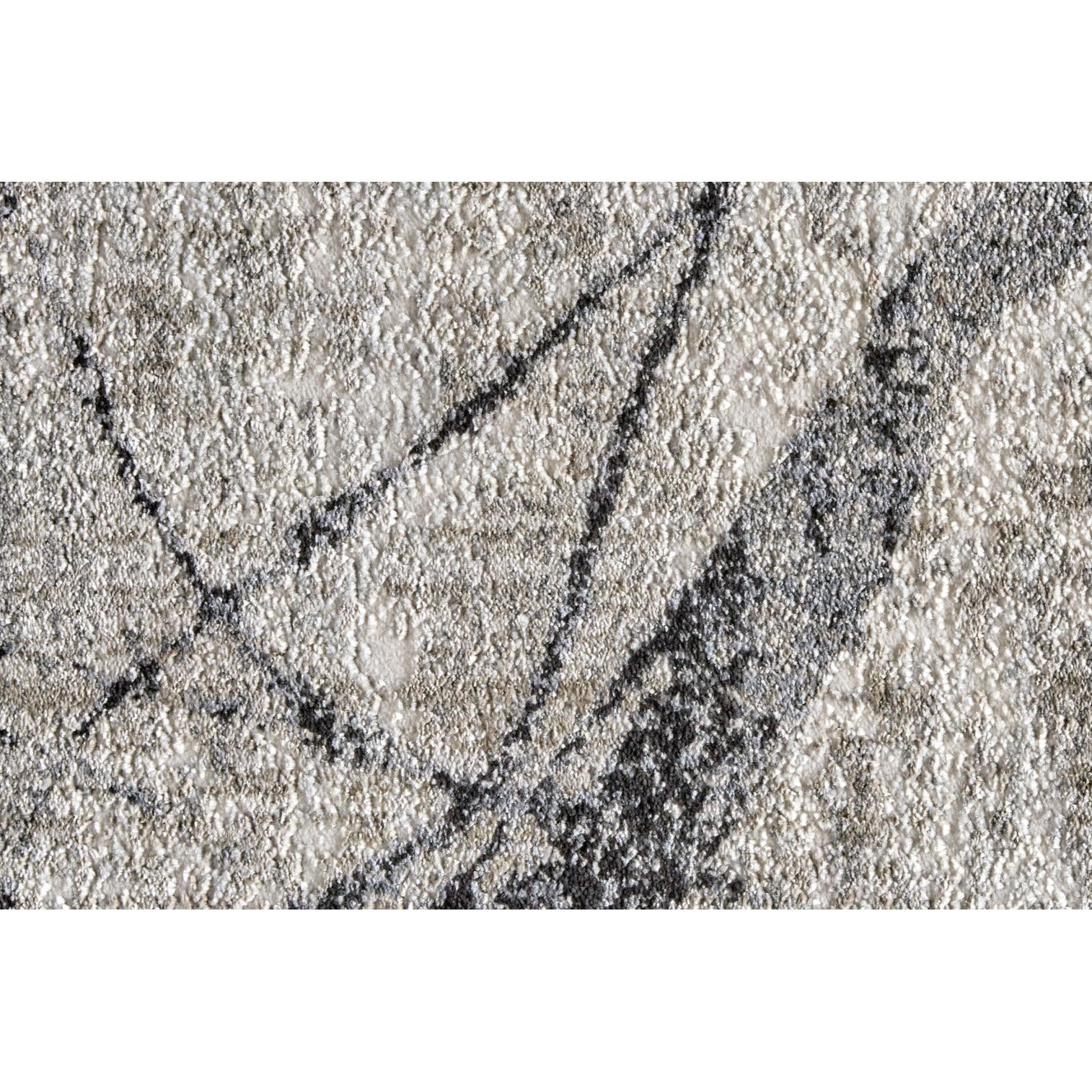 Feizy Kano 3877F Transitional Abstract Rug in Taupe/Gray/Ivory