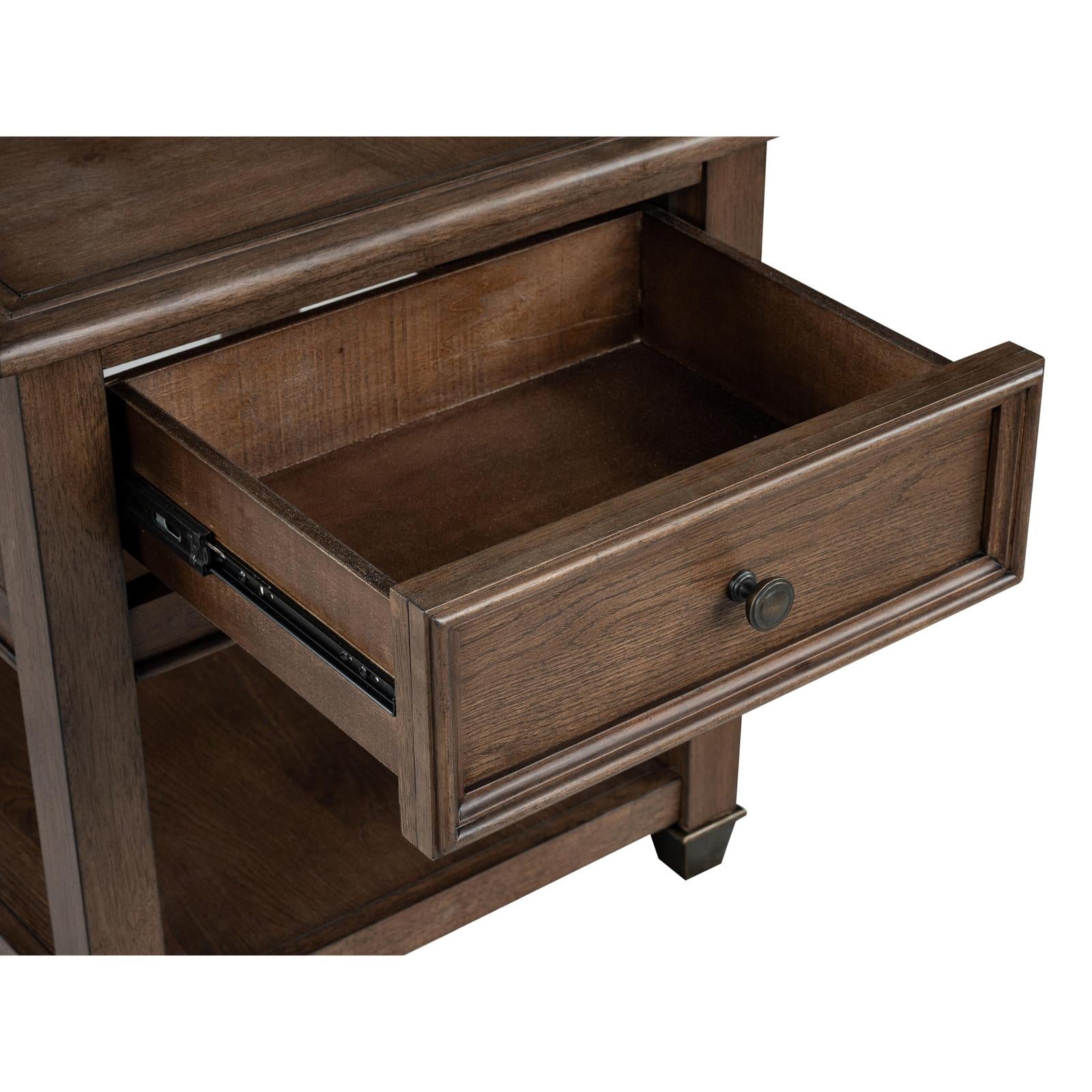 Magnussen Home Cormac Brown Rectangular End Table