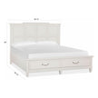 Magnussen Home Willowbrook Egg Shell White Bed