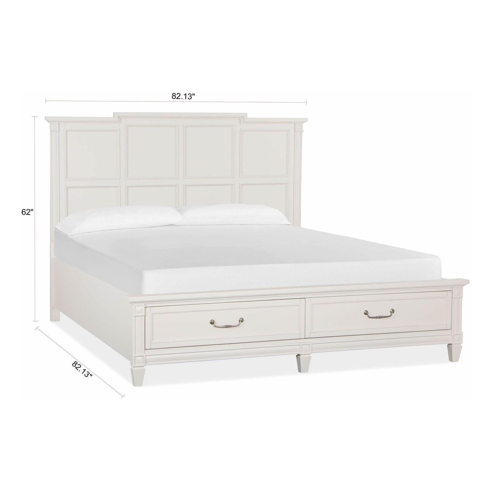 Magnussen Home Willowbrook Egg Shell White Bed