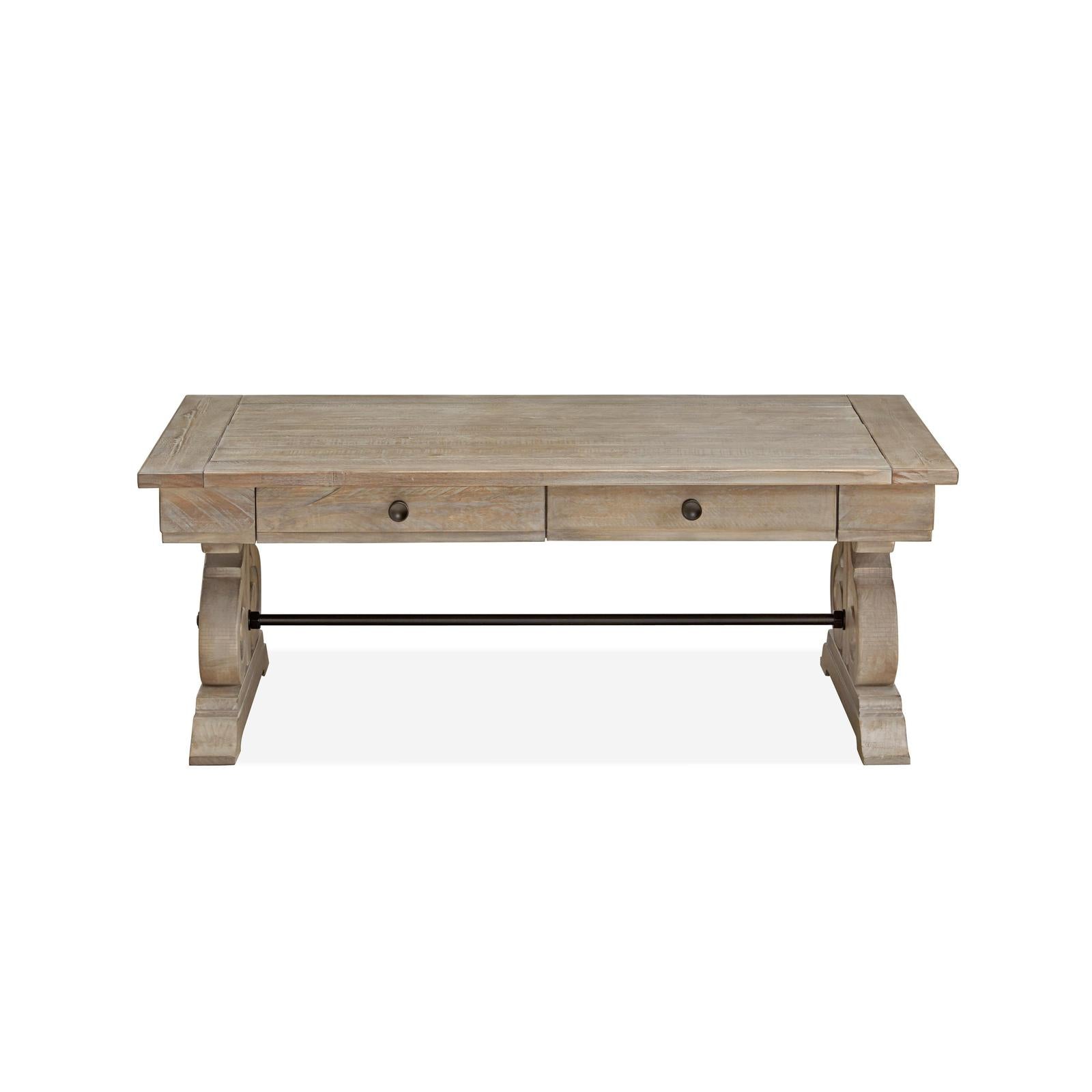 Magnussen Home Tinley Park Dove Tail Grey Rectangular Cocktail Table