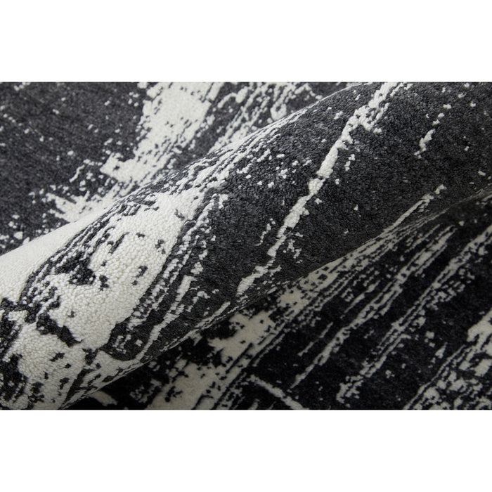 Feizy Coda 8929F Modern Abstract Rug in Black/White