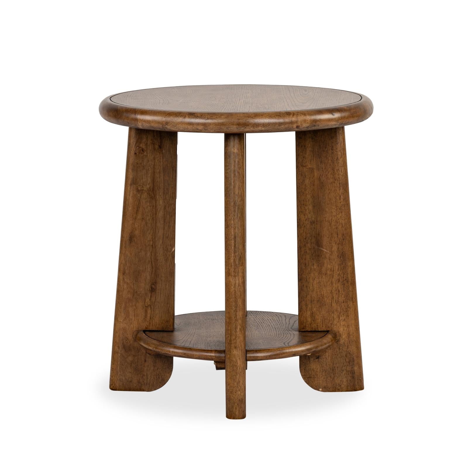 Magnussen Home Tanner Tawny Brown Round End Table