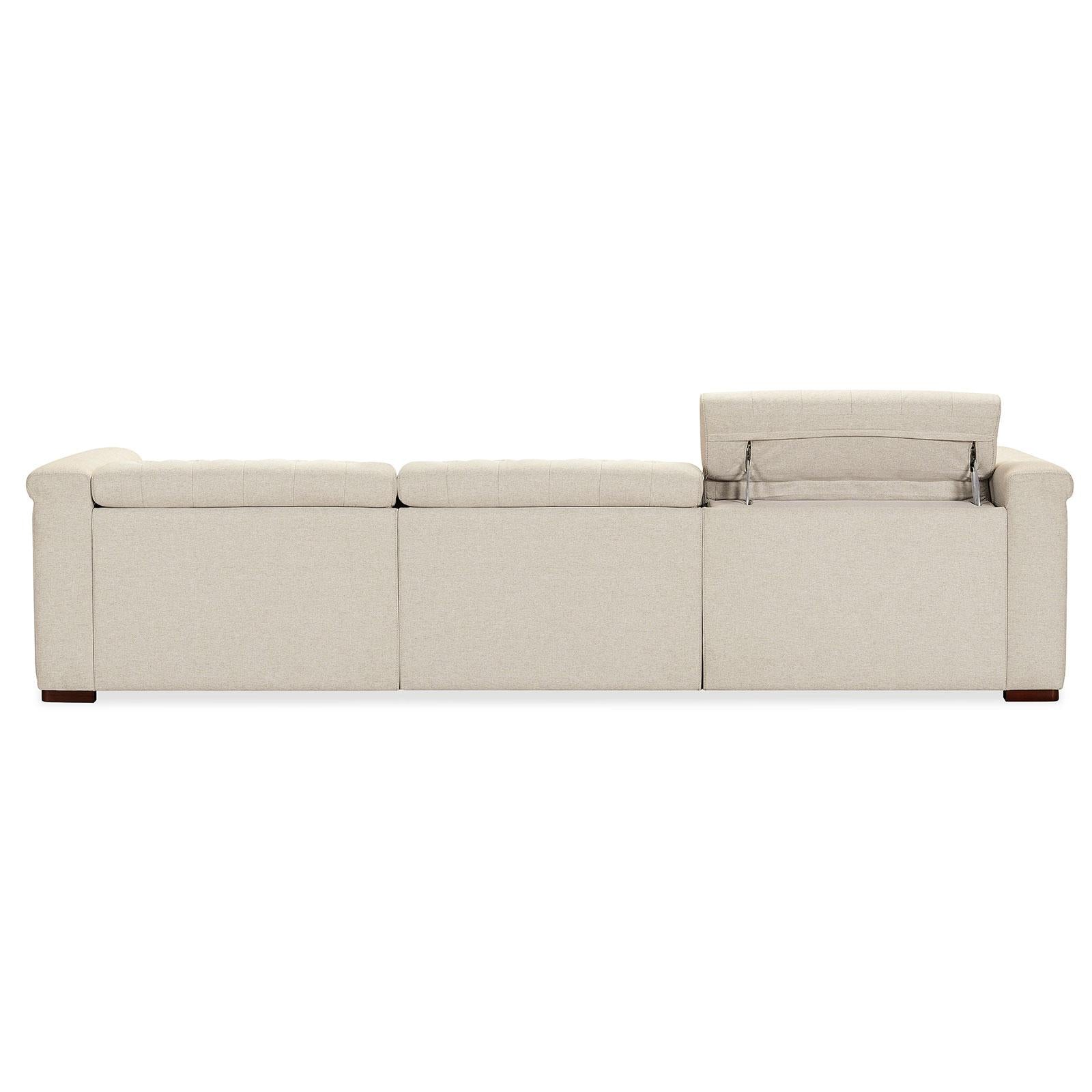 Hooker Furniture Savion Deux 3 Seat Sofa with Two Power Recliners and Three Power Headrests