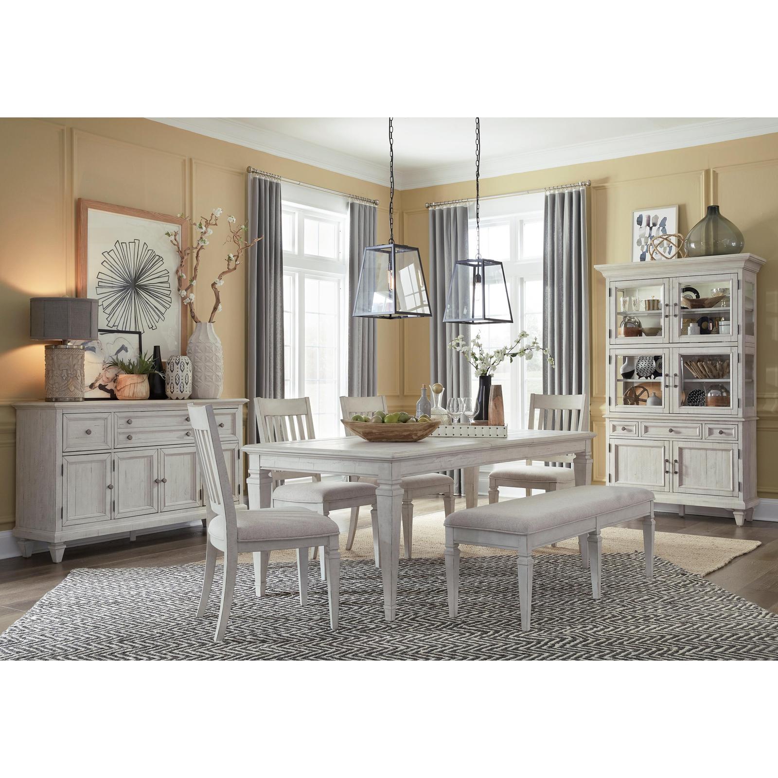 Magnussen Home Newport Alabaster Extendable Dining Table
