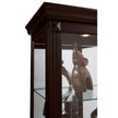 Pulaski Curios Deep Cherry Brown Locking Slide Door 5 Shelf Curio Cabinet