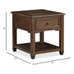 Magnussen Home Cormac Brown Rectangular End Table