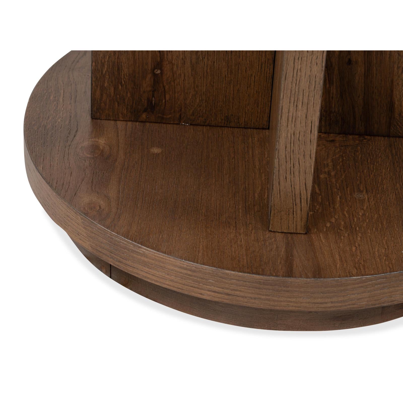 Magnussen Home Oswald Brown Round End Table